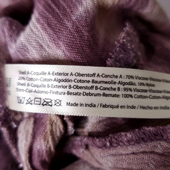 Free People Adella Slip Tie-Dye Lace Dress L - Picture 12 of 13